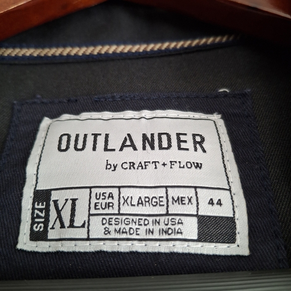 Outlander Classic Black Long Sleeve Men's Shirt - Size XL - Picture 2 of 9